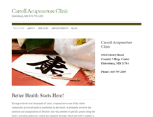 Tablet Screenshot of carrollacupuncture.com